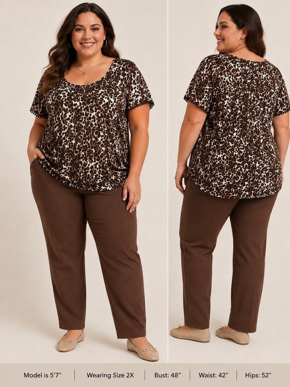 French Laundry Leopard Print Blouse